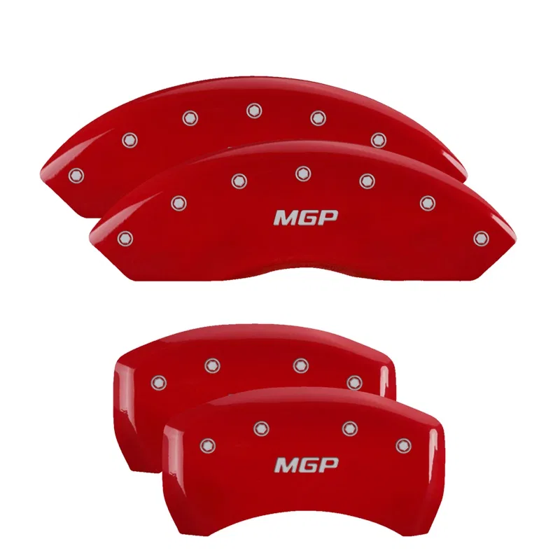 21197SMGPRD – MGP CALIPER Caliper Cover, Set of 4 MGP Logo Powder Coated Red Aluminum